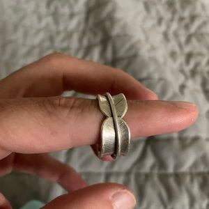 Artisan made sterling meditation ring